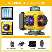 16 Lines 4D Laser Level Remote Control 4 Colors Beam 360° Horizontal ＆ Vertical Powerful Lines Laser Levels Power Display - details 15