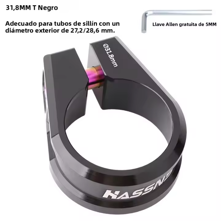 HASSNS Tijera De Sillín De Bicicleta De Aluminio Y Aleación Titanium Bloqueador De Sillín Para Sillín De Bajada 31.8/34.9/38.5MM Compatible Con Bicis De Montaña - 1