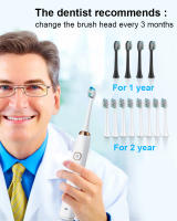 cepillo eléctrico，Cepillo de dientes eléctrico sónico para adultos, 8 cabezales, blanqueamiento Dental ultrasónico inteligente, recargable - details 7