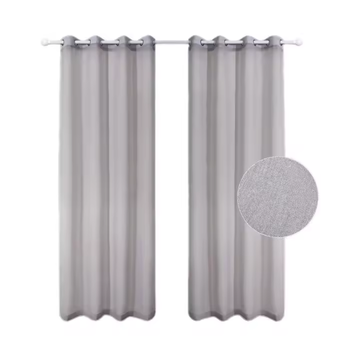 Visillo de cortina Doris 140x260cm para decorar sala de estar y dormitorio - 100% poliéster - 1
