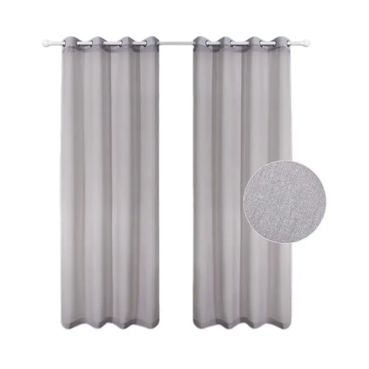 Visillo de cortina Doris 140x260cm para decorar sala de estar y dormitorio - 100% poliéster - 1