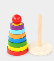 Juguetes Educativos Montessori Para Niños Bloques Arcoíris De Madera Juego De Ensamblaje De Colores Y Formas Entrenamiento De Motricidad Finas Para Bebés Y Niños Pequeños - details 13