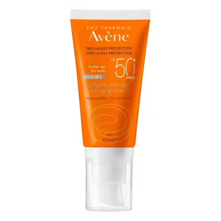 Avene Solar Crema Antiedad SPF50 50ml para Pieles Sensibles, Previene el Fotoenvejecimiento y Protege Contra Radicales Libres - 1