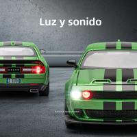 Coche De Juguete a Escala 1:22 Challenger SRT Hellcat Demon Eyes Con Luz Y Sonido Carro De Accionamiento Por Retroceso Aleación De Metal Para Niños - details 3