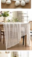 Nueva Toalla De Mesa Romántica Francesa Pequeña En Malla 1pc 85/100/140/180/200/220/260/300cm Impermeable Y Repelente De Suciedad Estilo Meditarráneo Floral Rectangular - details 6