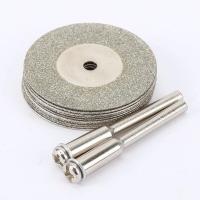 10pcs Disco De Corte Diamante 30mm Mini Sierra Con 2pcs Conector Tornillo De 3mm Para Herramienta Rotativa Dremel Drill Fit - details 4
