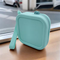 Bolso Cuadrado De Silicona Organizador Monedero Impermeable Con Cierre De Cremallera Bolso Para Cosméticos Y Auriculares Para Estudiantes Unisex - details 12