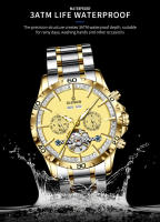 Reloj Mecánico Para Hombre GLENAW 2024 Resistente Al Agua Luminoso Acero Inoxidable Con Fecha Calibre Automático Skeleton Fashion - details 5