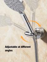 Soporte De Ducha Fácil De Instalar Sin Perforar Con Ventosa Ajustable Y Gancho Rotativo Material Duradero Plástico - details 0