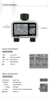 Temporizador De Riego Automático Eshico Con Pantalla LCD Grande 2 Salidas Para Jardín Y Exteriores Timer De Agua Con Protección IPX5 - details 5