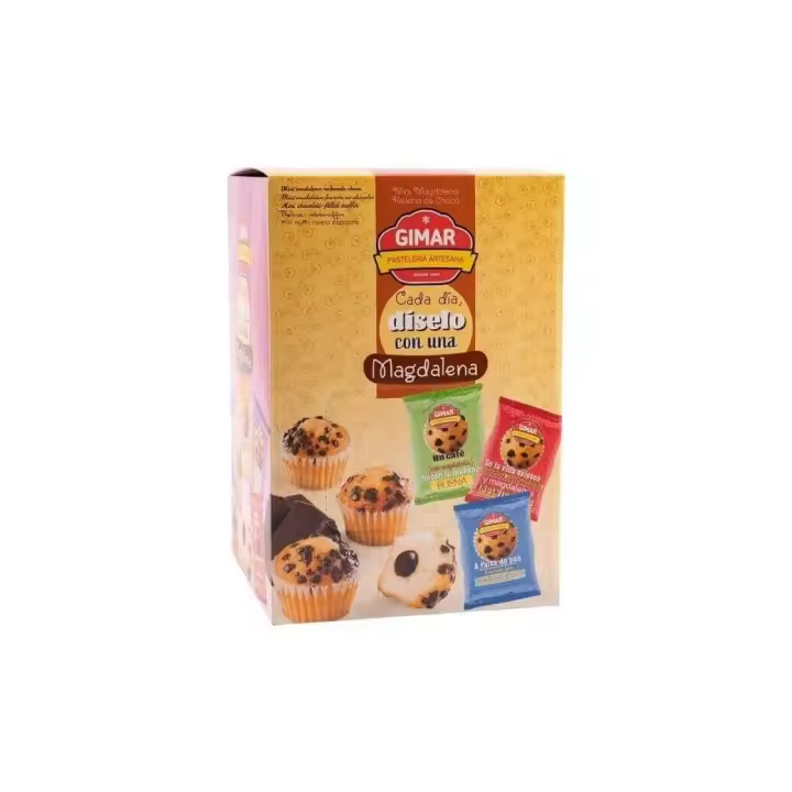 MINI MADALENA RELL.CHOCO env.1.5kg( unidades  120 aprox)  N / Masa yogur + pepitas choco y relleno choco. tipo hosteleria - 1