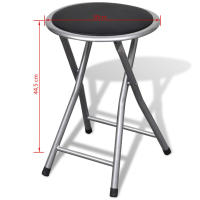 vidaXL Taburetes plegables 4 unidades cuero sintético - details 7