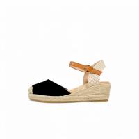 HLuna Sandalias de cuña baja básicas de efecto ante en color beige verde blanco y negro RL2023 - details 4