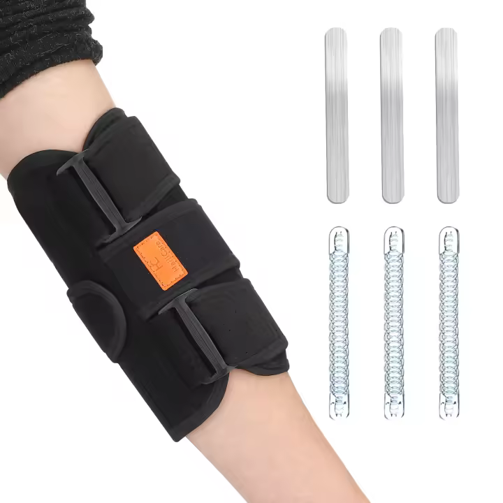 Codera con soporte fijo para el dolor de codo, codera deportiva, férula fija para la articulación del codo, codera - 1