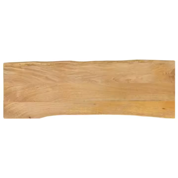 vidaXL Tablero de mesa borde natural madera maciza mango 110x40x2,5 cm - 1