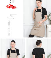Delantal De Cocina De Lona Para Hombres Y Mujeres Con Bolsillo Adecuado Para Chef Grill Restaurante Barra Tiendas De Belleza Uniforme De Estudios De Uñas - details 12