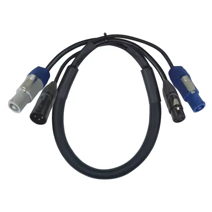 EXTREME PD-001 1,5 METERS CABLE COMBO DMX XLR 3 PIN + POWERCON IN-OUT EXTPD00115M Otros accesorios de iluminación Cables y adaptadores de audio - 1
