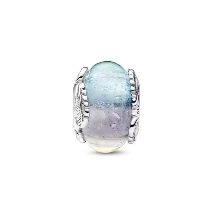 Charm Pandora Cristal Murano Multicolor & Pluma Curvada 792577C00 - 1
