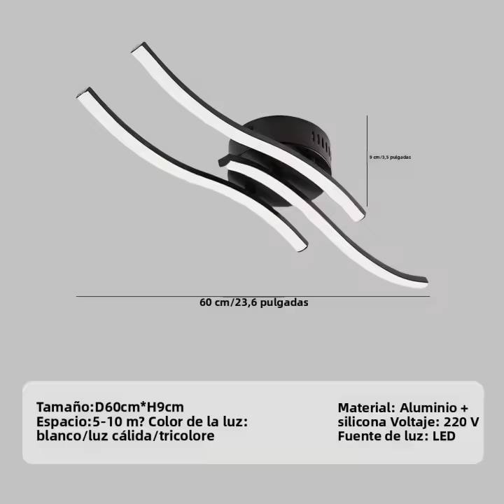 Lámpara De Techo LED Moderna Rotatable Y Tricolor Para Decoración De Hogar Luz Dimmable Para Sala De Estar Y Dormitorio - 1