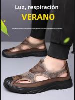 Sandalias De HENGBAHE Para Hombre Estilo Nuevo Cómodas Y Livianas Con Suela Gruesa Y Material De Malla Tipo De Sandalia De Envío Al Tobillo Zapatos Casuales - details 6