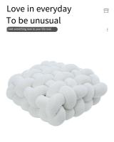 Cojín De Lujo Hecho a Mano En Forma De Nudo 2024 Cuadrado Nórdico Estético Para Decoración De Silla De Oficina Y Descanso De Espalda Material Poliéster/Celulosa Relleno De Memoria - details 8