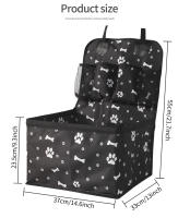 Asiento De Coche Para Perros Con Almacenamiento Y Bolsillos Resistente Al Rasguño Y Duradero Soporte Para Pequeños Y Medianos Perros Accesorios Para Viajes En Coche - details 1