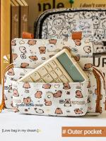 Estuche para bolígrafos con estampado de lechones, organizador de gran capacidad, bolsa de almacenamiento para suministros de papelería, bolsa organizadora - details 4
