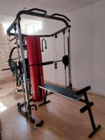 MULTIGIMNASIO Y MAQUINA SMITH 2 EN 1 ATOM HMS PRO CON 63KG DE PESO - details 2