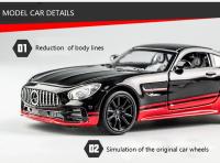 Coche De Colección Mercedes Benz GTR AMG 1:32 Con Sonido Y Luz Aleación De Metal Juguete Para Niños Regalo Modelo De Carreras a Escala - details 0