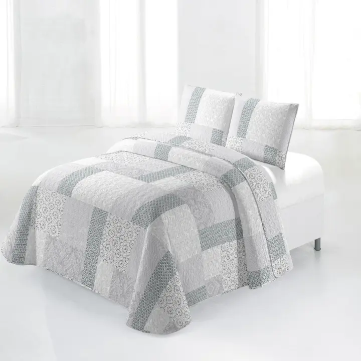 Vivid Torral - Colcha Bouti Verano Lille Estampada Reversible + Fundas De Cojines* Poliéster, Fresquita, Transpirable, Diseño, Primavera, Verano - 1