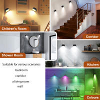 Luz De Pared Remotamente Controlada RGB Cambio De Color Toque Rotación De 360 Grados Luz Nocturna Para El Borde Del Cama Dormitorio - details 3