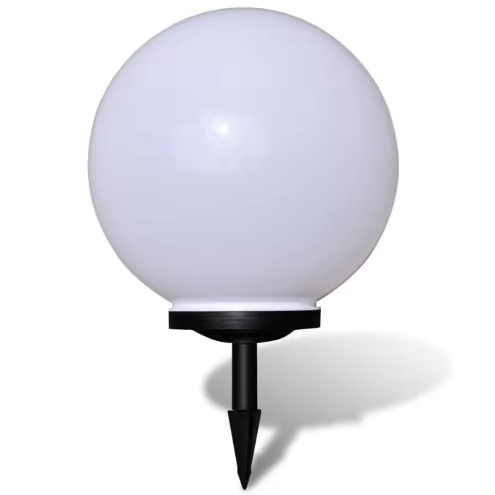 vidaXL Lámpara de Suelo de Jardín Forma de Bola Luz LED Energía Solar Dimensiones 40 cm, 50 cm - 1
