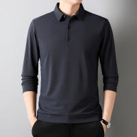 Camisa Polo De Manga Larga Para Hombre Estilo Casual Transpirable Y Cómoda Para El Verano Tejido De Gasa Sólido De Algodón Blends - details 9