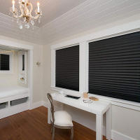 Cortina De Ventana De Plegado Negro Para Sala De Estar Y Baño Sin Perforar Adhesiva Cortina De PVC Decorativa Y Ocasión De Iluminación - details 5