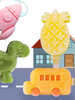 Molde De Helado De Silicona En Forma De Dinosaurio Y Fresa Saludable Para Helados Popsicle Reutilizable Para Hacer Helados En Verano Herramientas Para Cocinar Y Hornear - details 0