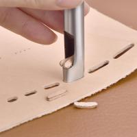 Pulgar De Punzón De Cuero Ovalado Para Correa De Reloj Herramienta De Punzón Plancha De Acero De Alta Resistencia Para DIY De Piel - details 4