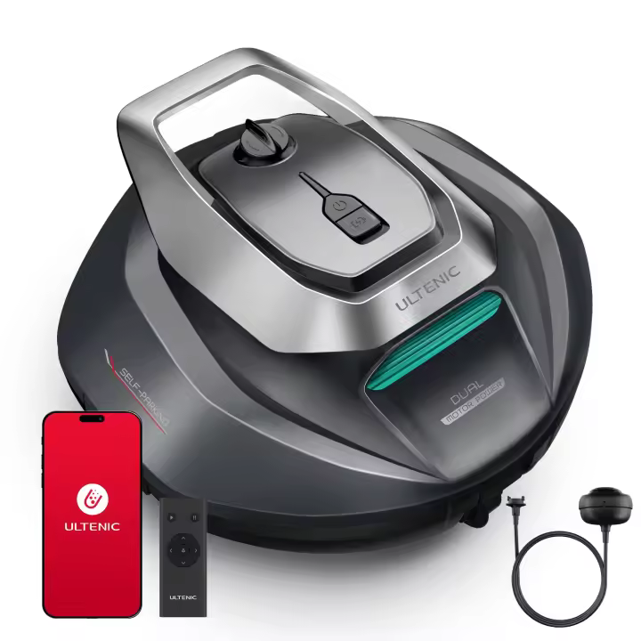 Limpiafondos inalambricos Ultenic Pooleco 10S Robot Aspirador Piscina Automáticos con Control Remoto/App, 3 Motores, Recogida sin Gancho, Robot Limpiafondos sin Cable, Autoaparcamineto, Trabaja hasta 90Min, 80m² paredes y suelo - 1