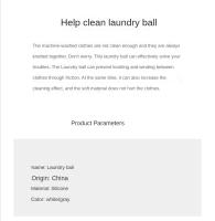 Bola De Lavandería Reutilizable De Silicona Herramienta De Limpieza Para Ropa Y Pelos De Animales Catcher De Pelo De Gato Para Máquina De Lavar - details 7