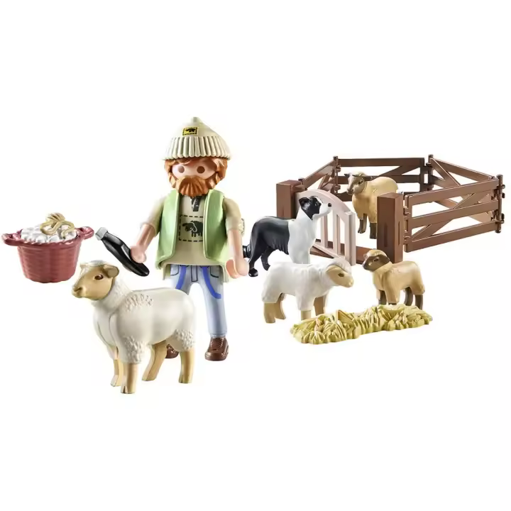 Playmobil Juego De Construcción Pastor Con Rebaño De Ovejas - 1