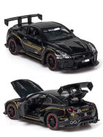 Coche De Juguete a Escala 1:32 Con Sonido Y Luz Para Niños Coche De Metal R35 Skyline De Juguete Con Retroceso Para Regalos - details 3