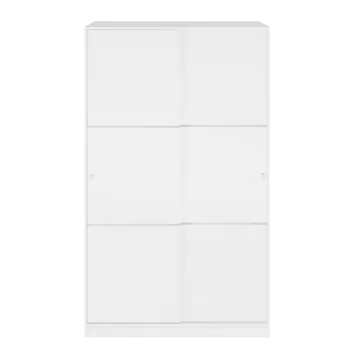 Ventamuebles - Armario Top Blanco Brillo - 2 Puertas Correderas - 200x120x50 Cm - 1