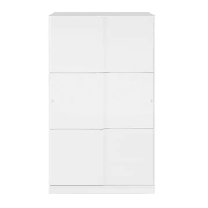 Ventamuebles - Armario Top Blanco Brillo - 2 Puertas Correderas - 200x120x50 Cm - 1