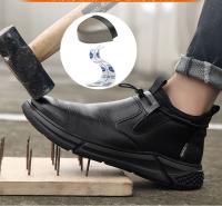 Zapatos De Seguridad Para Hombre Indestructibles Con Punta De Acero Protección Contra Punzadas Botas De Trabajo Resistentes Al Agua Material Superior De Cuero Microfibra - details 3