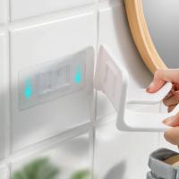 Soporte De Secador De Pelo Montado En La Pared Para Baño Estante De Almacenamiento Plástico Con Adhesivo Fuerte Soporte De Sundries Para El Baño - details 10