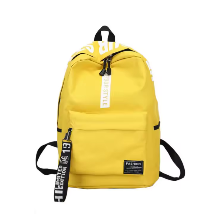 Mochila De Nailon De Estilo Preppy Para Estudiantes, Bolso Escolar Informal De Color Sólido, Grande, De Viaje Para Adolescentes - 1
