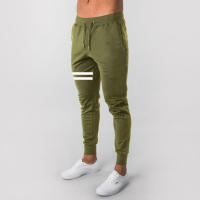 Pantalones De Correr Gris Para Hombre Musculares Suaves De Algodón Con Cierre De Cordón Pantalones De Gym Para Levantamiento De Peso - details 5