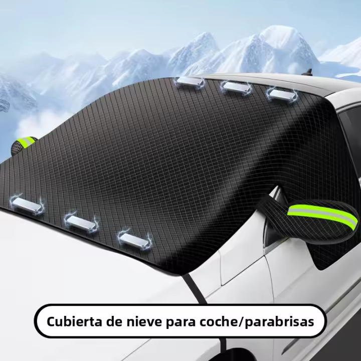 SEAMETAL Cubierta De Nieve Para Coche Con Imán Cubierta Frontal De Ventanas Autónomas Protector Exterior Con Cinta Reflectante - 1