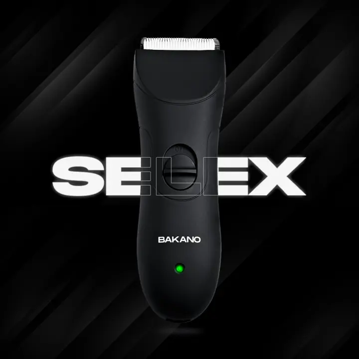 Recortadora Bakano Selex afeitado masculino, recorte de cuerpo y partes íntimas, corte de pelo y barba, resistente al agua, recargable, cuchilla protección skinsafe - 1