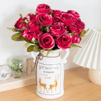 Bouquet De Novia Rosa Púrpura De Seda Artificial 30cm Flores Artificiales Peonía Para Decoración De Casamiento Interior Y Artesanía DIY - details 7