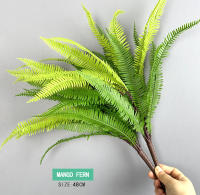 Hoja De Ferni Artificial Grama Persa Accesorios Para Pared De Plantas Verdes Decoración DIY De Jardín Para Hogar Hotel Oficina - details 3